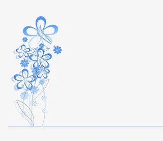 小清新蓝色背景花底纹