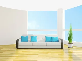 蓝色的天空落地窗高清免扣素材免抠