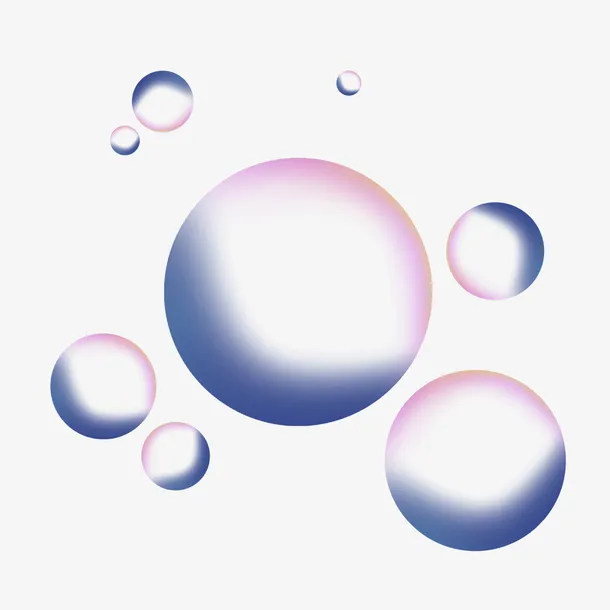 渐变漂浮气泡免抠