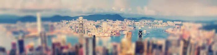 香港建筑虚化banner背景高清