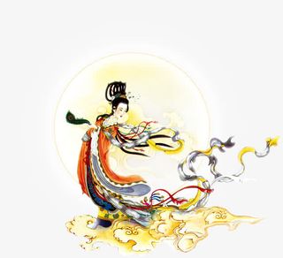 嫦娥奔月中秋节古风嫦娥免抠