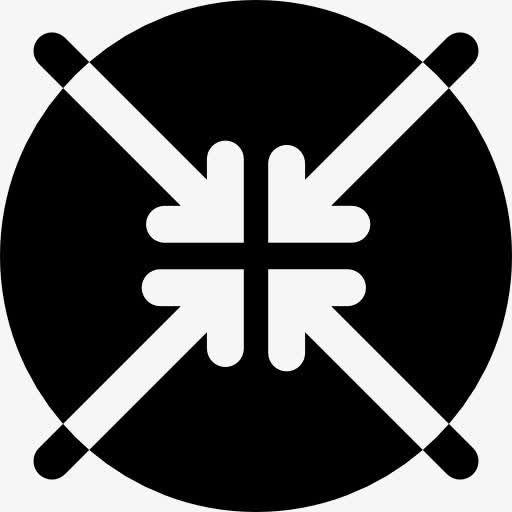 四个箭头指向中心图标免抠