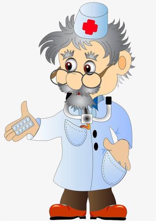 带胡子的卡通医生免抠