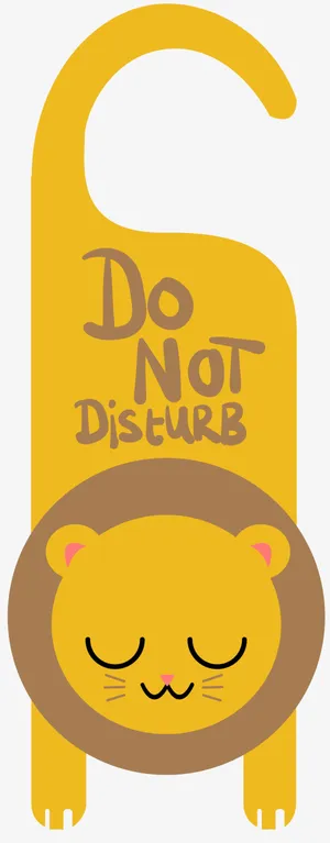 黄色动物请勿打扰门牌免抠