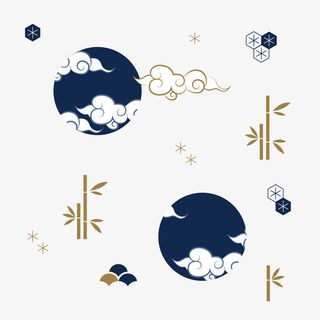 日本浮世绘风格纹饰免抠