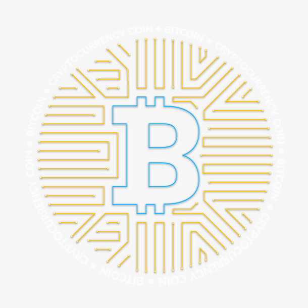电子科技数字比特币矢量素材免抠