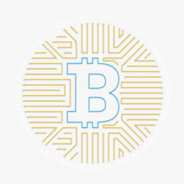 电子科技数字比特币矢量素材免抠