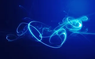 丝带飘带蓝色光效光线免抠