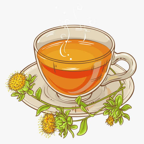一杯菊花茶免抠