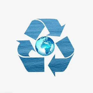 蓝色循环箭头免抠