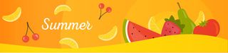 夏季水果火热背景banner　