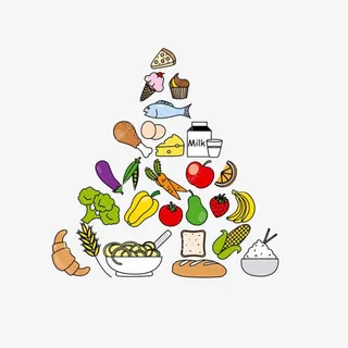 手绘每天饮食金字塔免抠