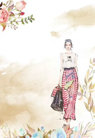 唯美卡通人物梦幻广告设计背景高清