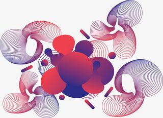 渐变基本形状装饰图案免抠