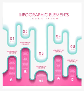 扁平卡通流状分类免抠