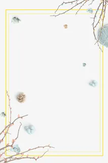 春季小清新文艺怀旧风边框免抠