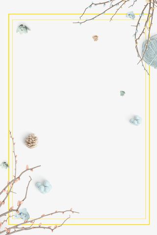 春季小清新文艺怀旧风边框免抠