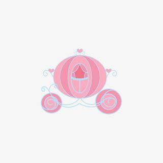 卡通粉色南瓜马车免抠