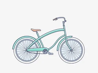 卡通自行车免抠