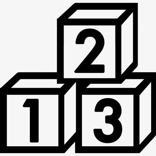 数字积木玩具图标免抠