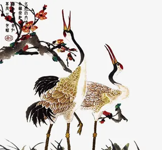 喜鹊样式中国风建筑宣传免抠