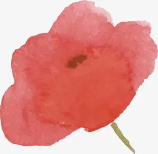 婚礼红花蓝红花瓣免抠