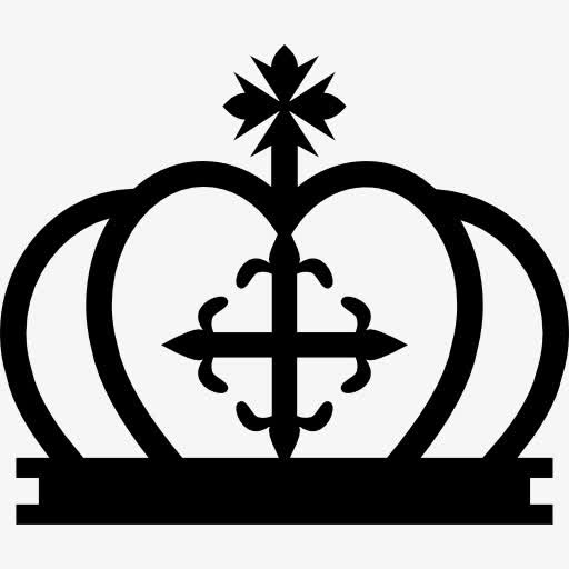 王冠顶部十字架与pope 图标免抠