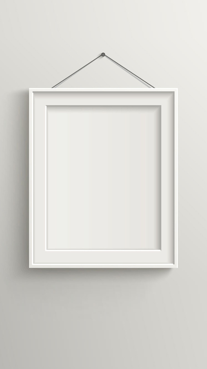 白色画框展板H5背景高清