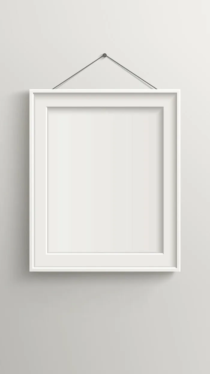 白色画框展板H5背景高清