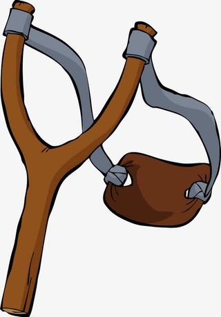 卡通手绘弹弓免抠