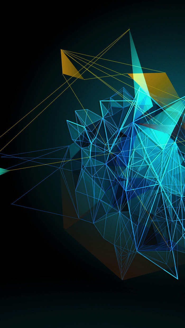 蓝色几何商务科技H5背景高清