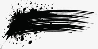 墨迹笔刷效果图稿免抠