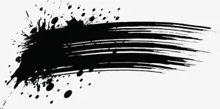 墨迹笔刷效果图稿免抠