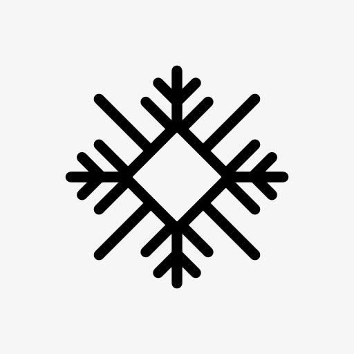 黑色创意手绘雪花免抠