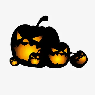 万圣节黑暗南瓜灯免抠