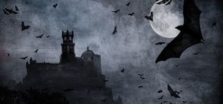 城堡科幻黑色影视海报背景高清