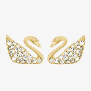 一对天鹅耳钉免抠