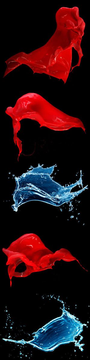 飞溅的红色颜料高清免抠