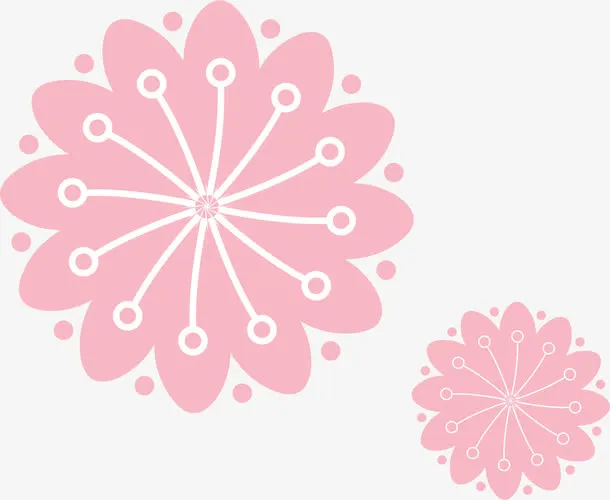 粉色花朵底纹免抠