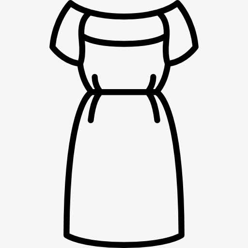 露肩连衣裙图标免抠