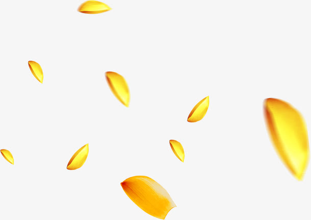 金色落叶花瓣中秋免抠