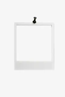 手绘白色拍立得相片纸免抠