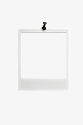 手绘白色拍立得相片纸免抠