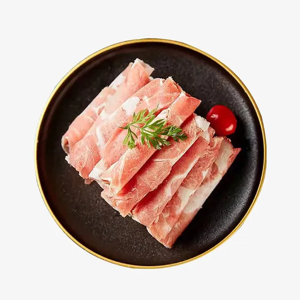 新鲜现切的羊肉卷免抠