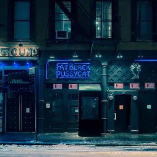 黑夜外国商店街道免抠