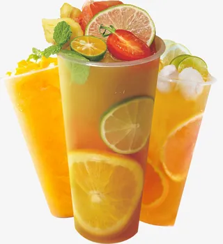 超级水果茶饮料免抠