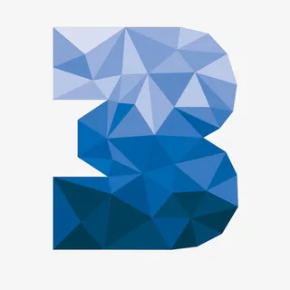 钻石效果数字3免抠