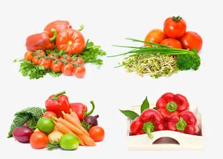 一堆蔬菜素材免抠