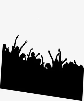 黑色青年人物欢呼免抠