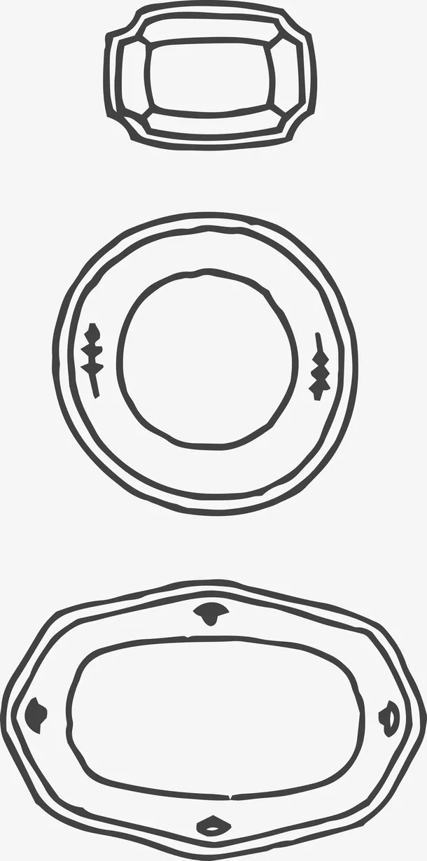 卡通简约简笔画黑白插画小清新免抠